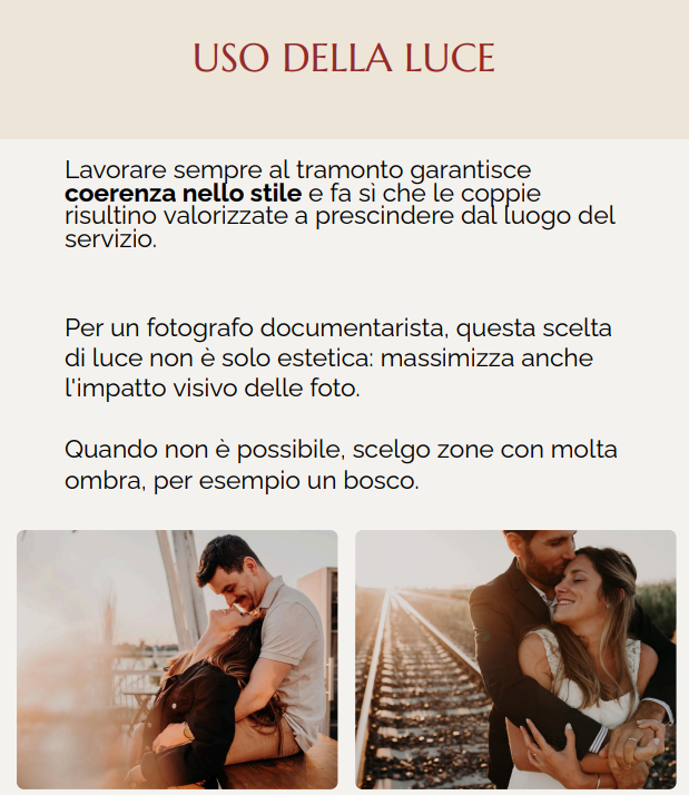 Dentro la guida: luce e fotocamera