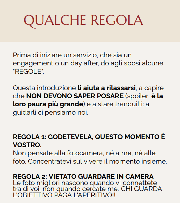 Dentro la guida: le 4 Regole d&rsquo;Oro