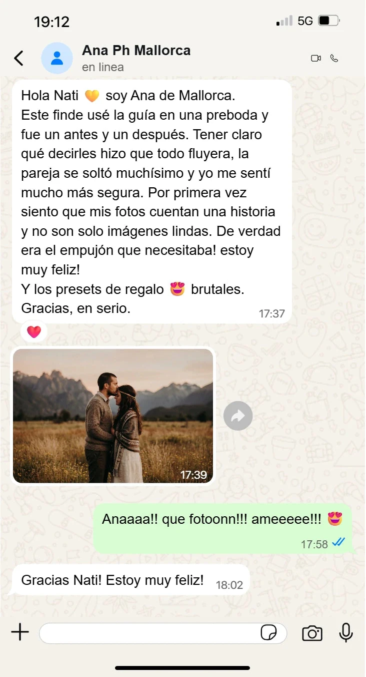 Mensaje de una alumna